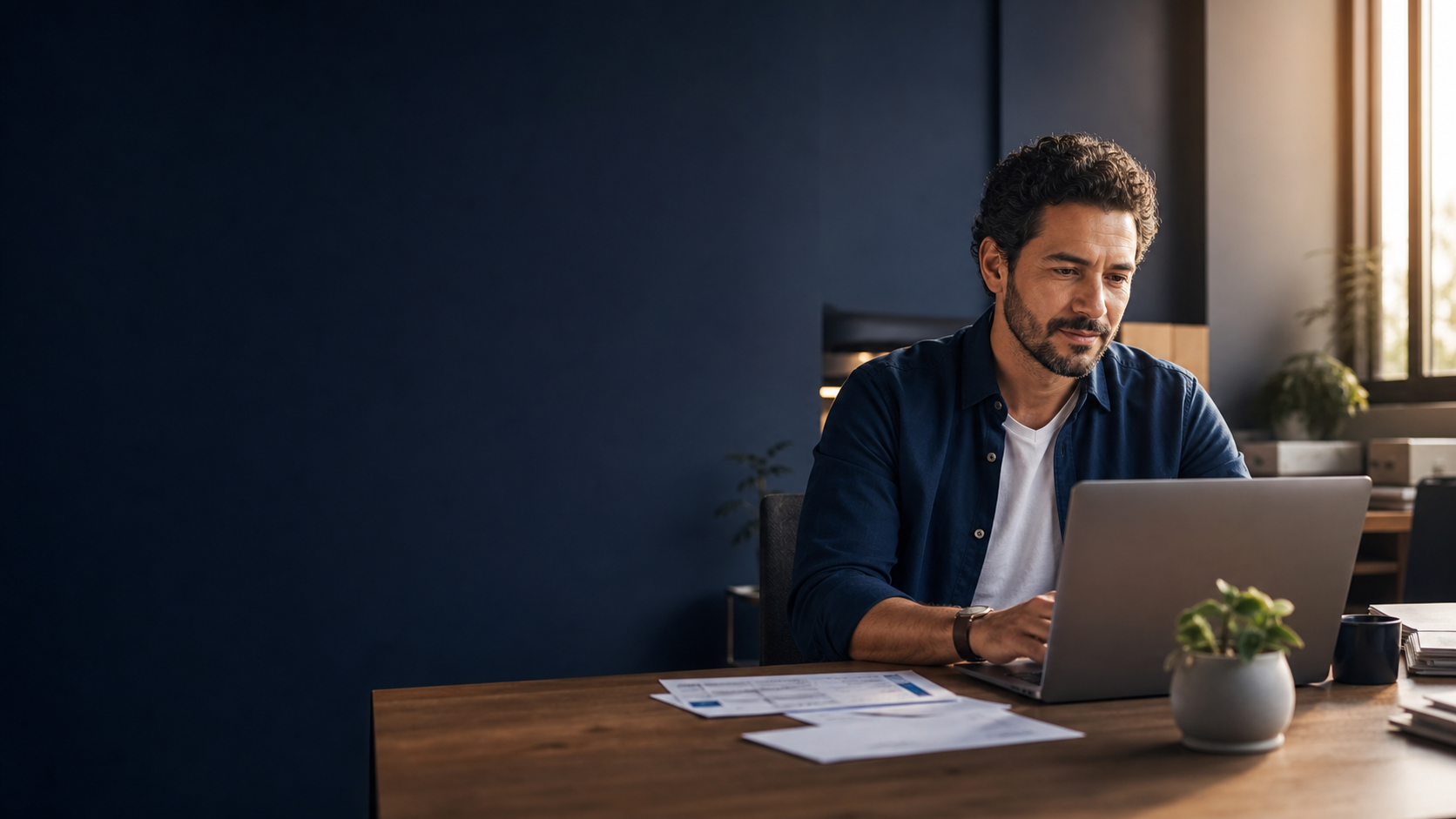 Escritório moderno com automação fiscal FideFlow
